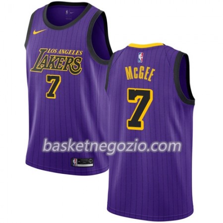 Canotte Uomo Los Angeles Lakers JaVale McGee 7 2018-19 Nike City Edition Viola Swingman